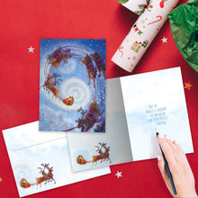 Load image into Gallery viewer, Boxed Cards- Soaring Santa 60131