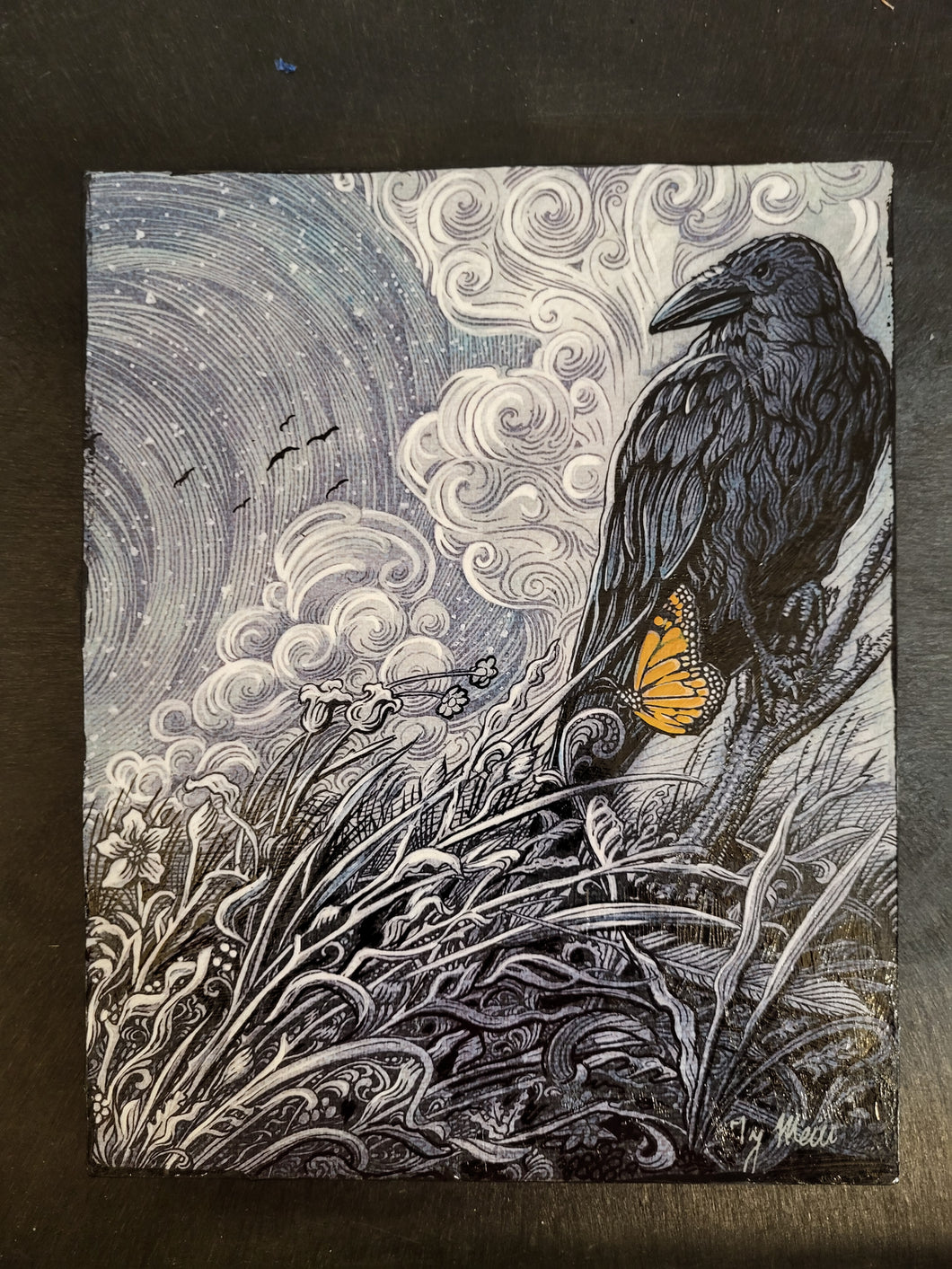 Giclee Print- Winter Raven