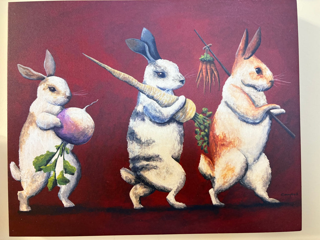 Box Print- Rabbit Family 8x10