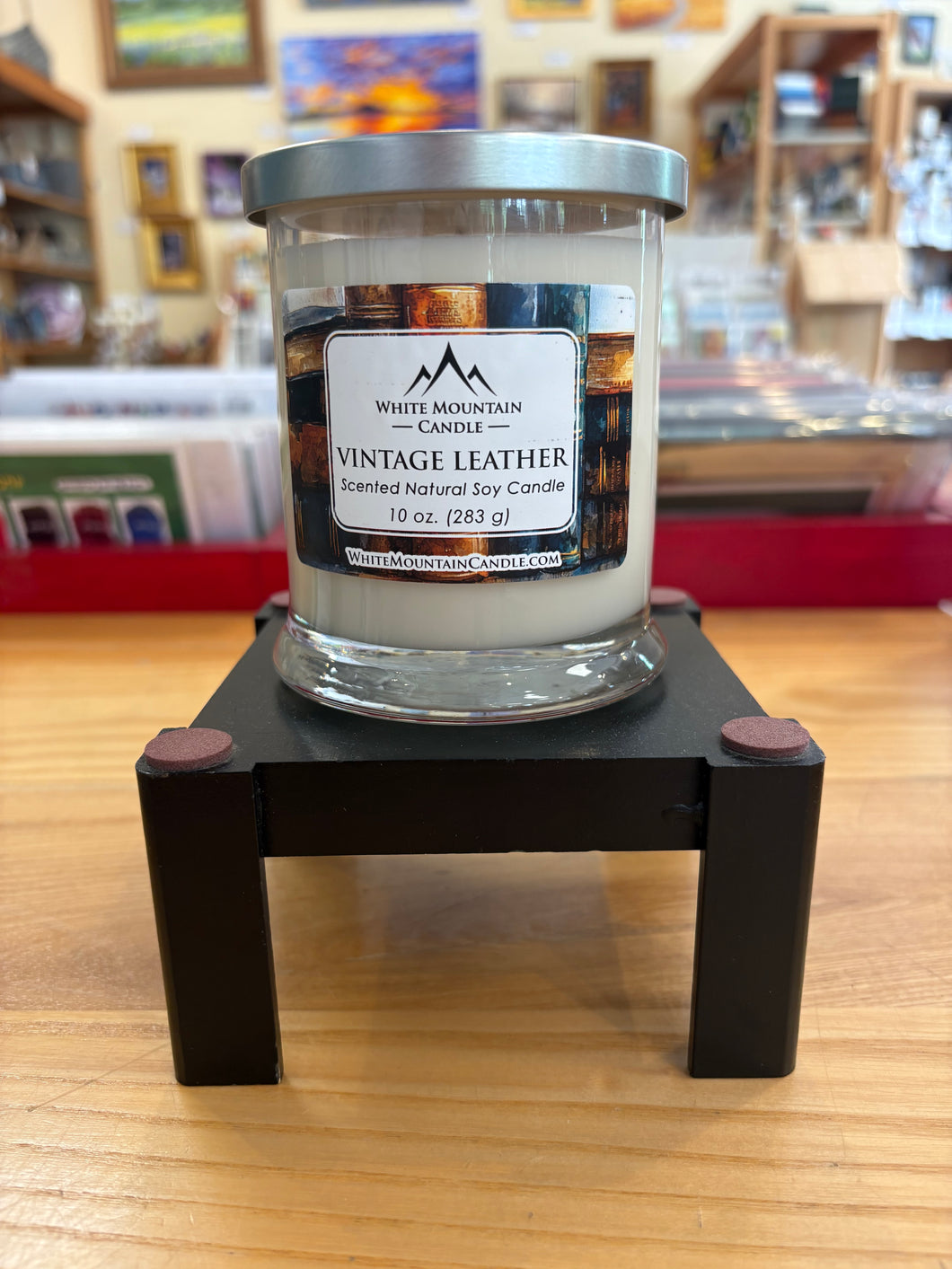 Elite Soy Candle- Vintage Leather 10oz