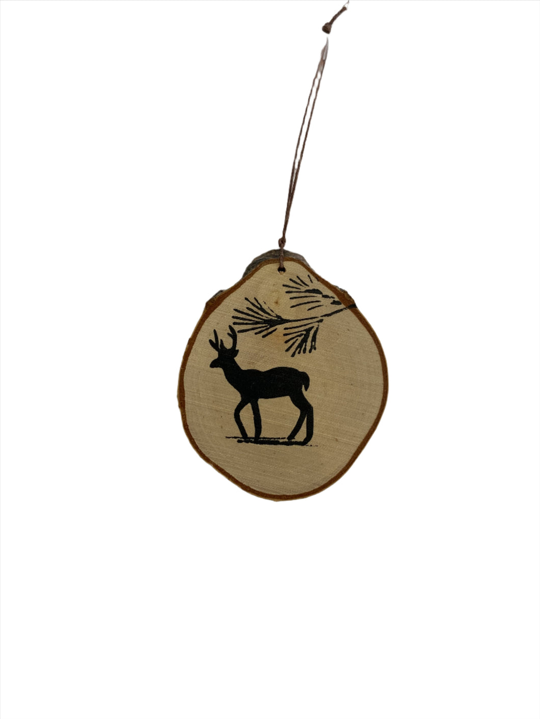 Birch Ornament- Deer med