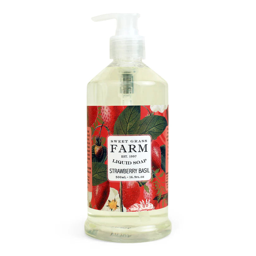Liquid Soap- Strawberry Basil 16.9oz