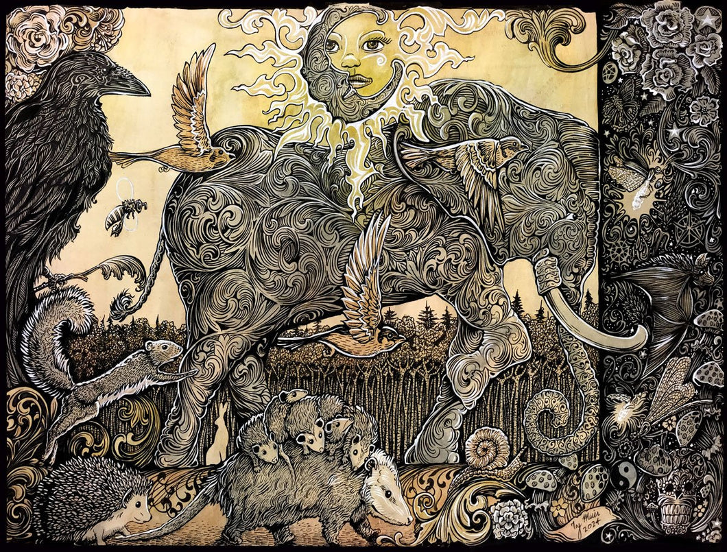 Giclee Print- Push 12x18
