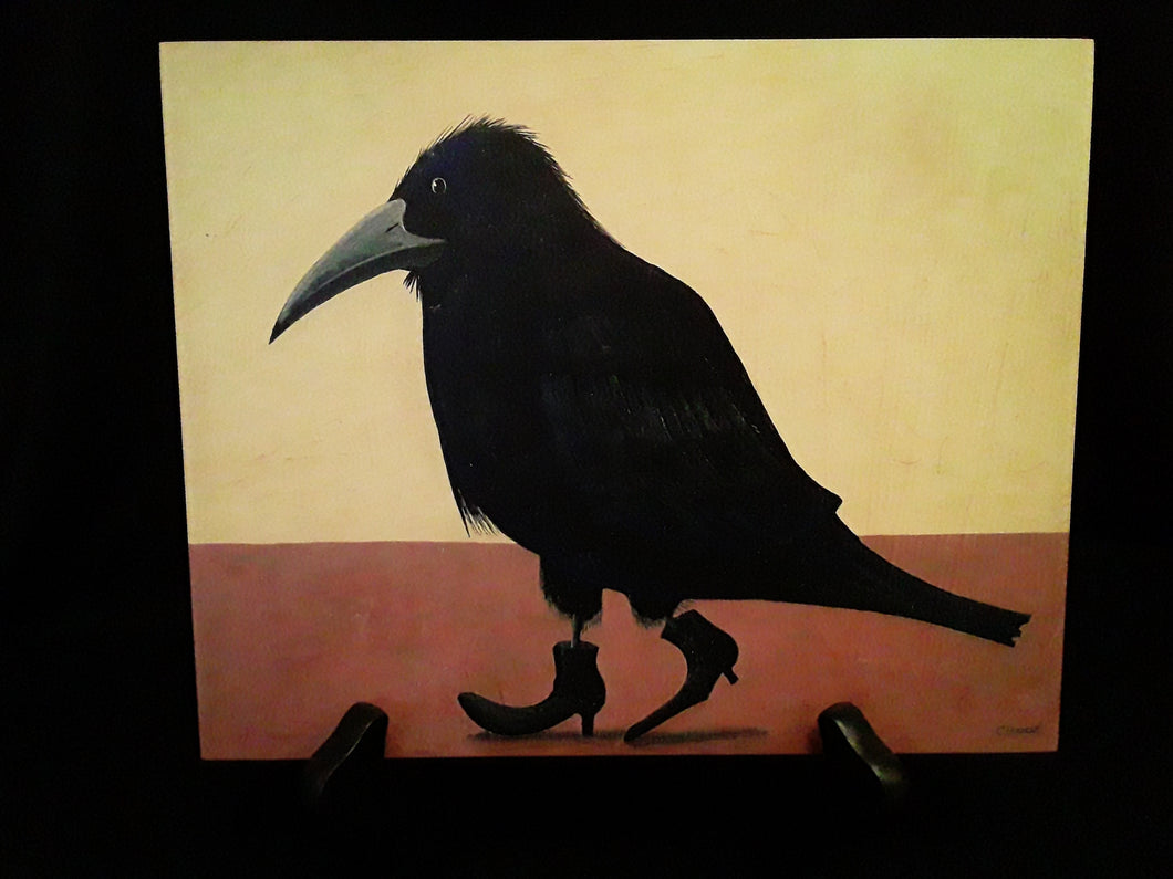 Box Print- Raven Wearing Boots 8x10