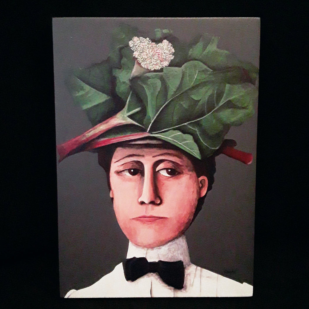Lady in Rhubarb Hat 5x7 Box Print