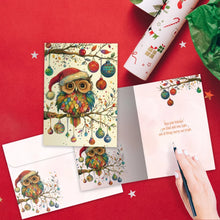 Load image into Gallery viewer, TF Card- Owl Ornaments, Holiday 22251
