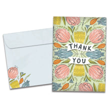 Load image into Gallery viewer, T Card- Drawn Flowers, Thank You 22557
