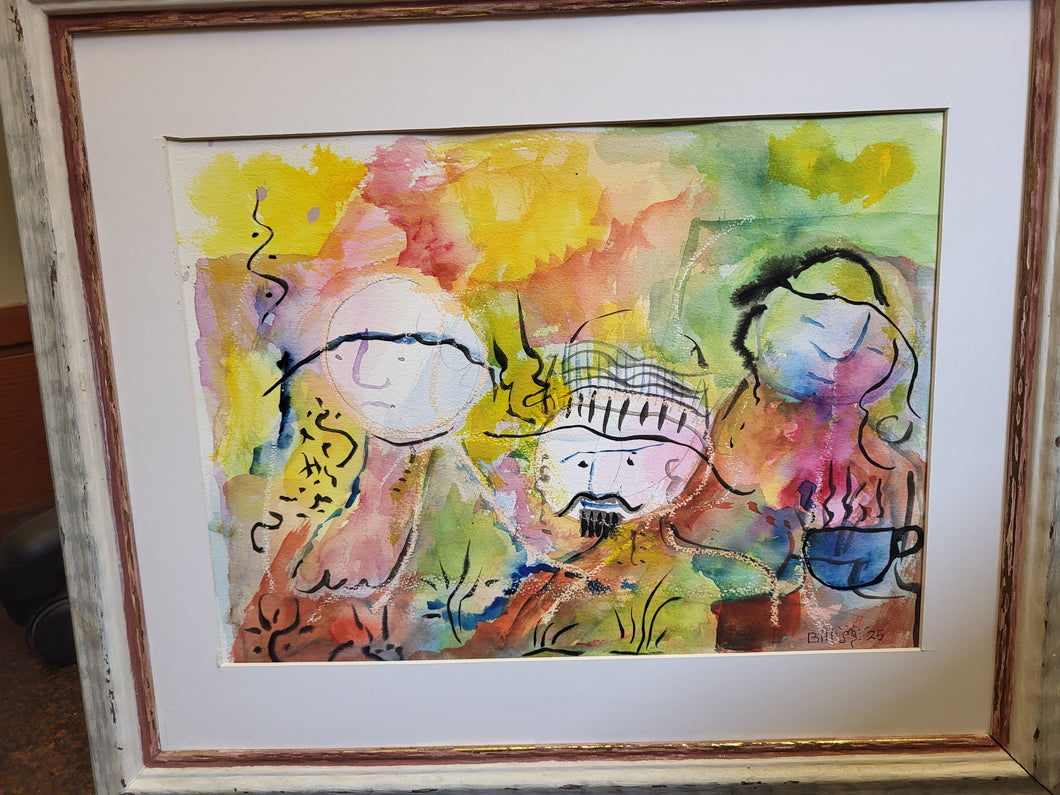 Painting - Three Kings & A Cup of Coffee