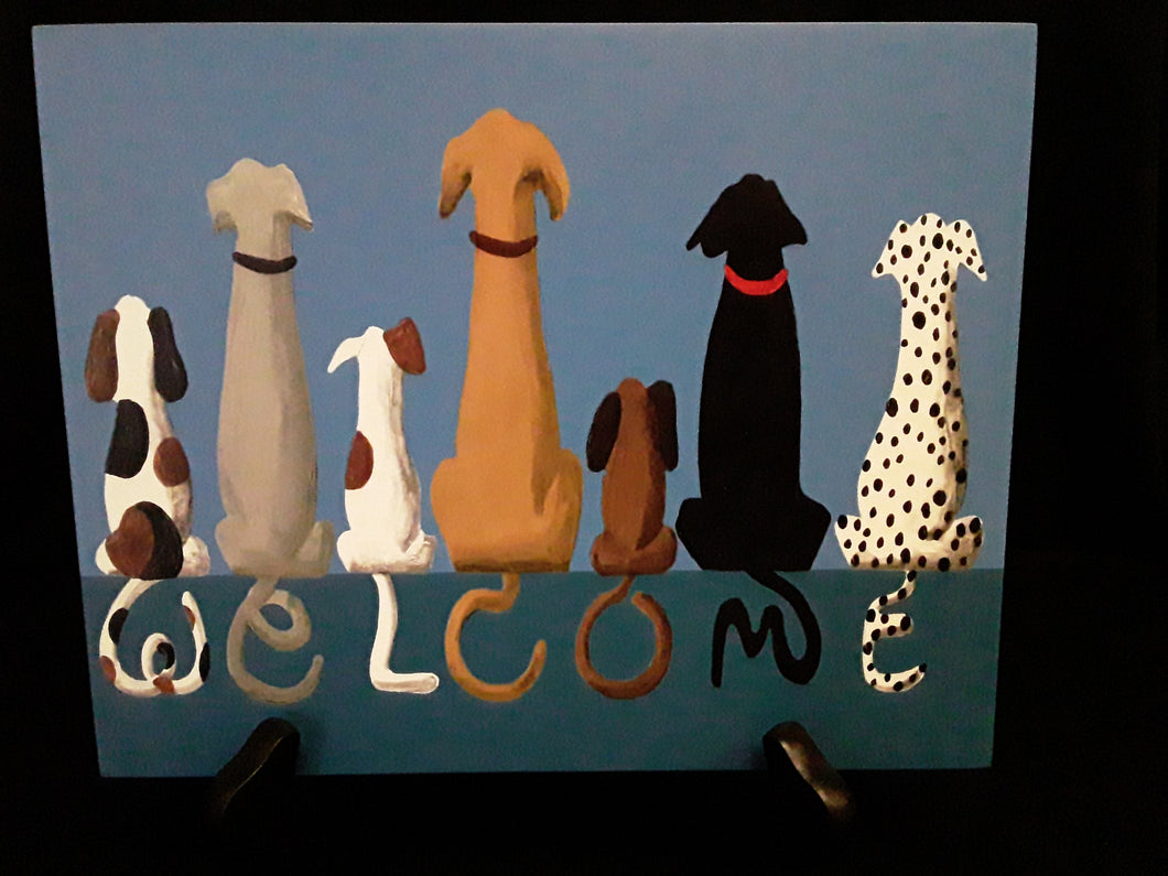 Box Print- Welcome Dogs